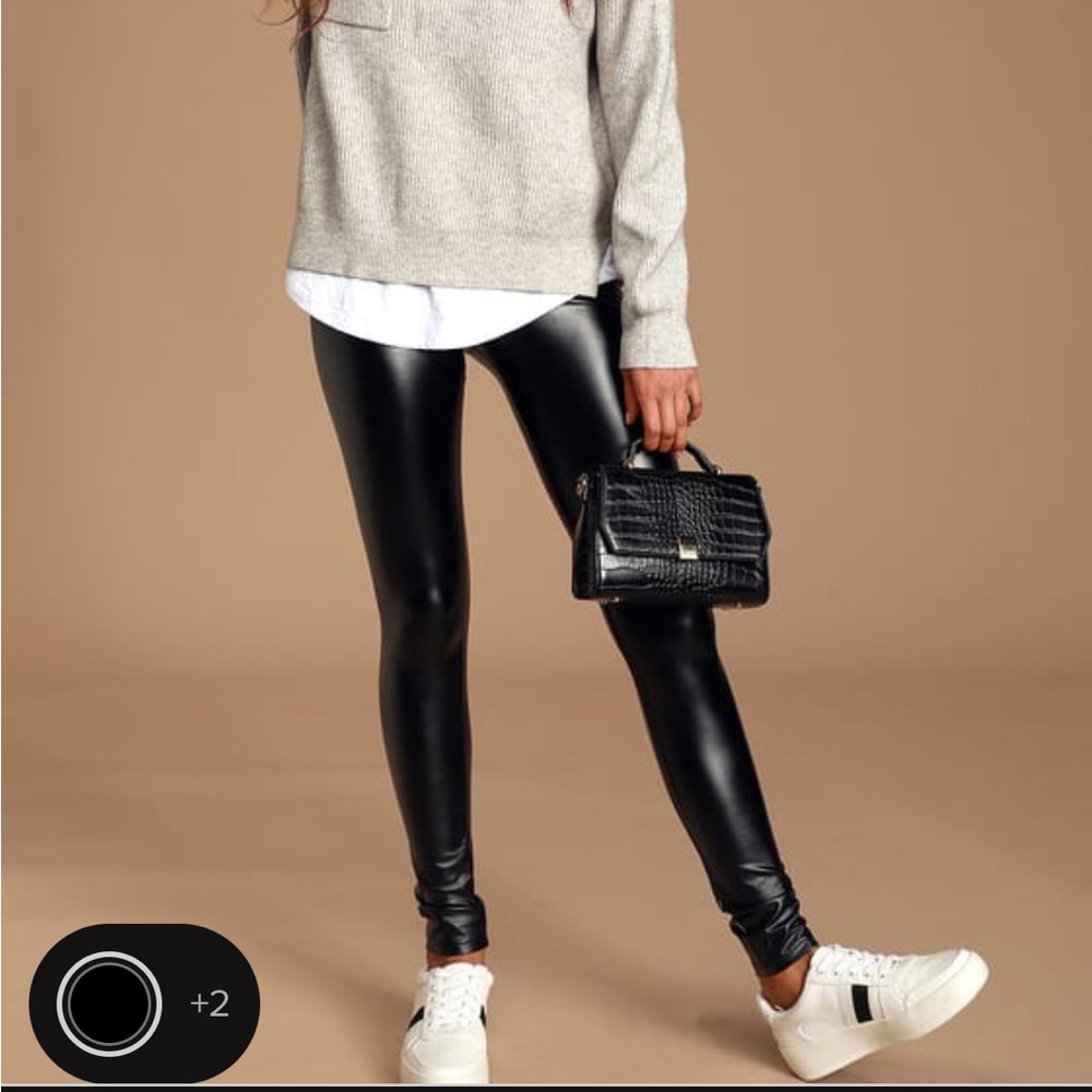 Rock Music Lulus Black Leather Leggings